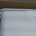 IRIS USA Cat Litter Box Large Top Entry with Lid, Enclosed Litter Box with Litter Catching Lid & Scoop, Covered Cat Litter Box Enclosure for Privacy, High Sided, White/Gray