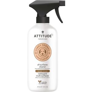 ATTITUDE All Surface Cleaner for Pets, Plant and Mineral-Based Ingredients, Vegan and Cruelty-free, Lavender, 16 Fl Oz