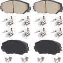 4PCS Front Ceramic Brake Pads Fit for Scion xD 2008-2014 Toyota Corolla 2009-2019 Matrix 2009-2014 Pontiac Vibe 2009-2010 Lexus HS250h 2010-2012