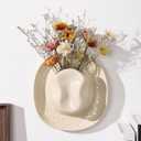 Hanging Wall planters for Indoor Plants, Ceramic Cowboy Wall vases for Flowers, for Bathroom, Living Room, Office, and Home Decor. Medium (White)