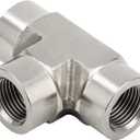 Metalwork 304 Stainless Steel Pipe Fitting, Forged Tee, 3/4" NPT Female x 3/4" FNPT x 3/4" NPT Female, 1 Pc