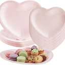 20 Pcs Heart Shaped Plates, 9" Love Paper Plates Disposable Plates Valentine Paper Plates, Dessert Plates Dinner Plates Decorative Tableware for Valentine Anniversary Birthday Wedding Party