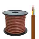 Thermostat Wire - Solid Copper 18 Gauge - CL2 - Power Circuit Cable(18/5Brown, 25ft)
