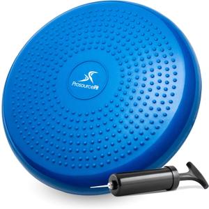 ProsourceFit Core Balance Disc Trainer, 14 Diameter with Pump for Improving Posture, Fitness, Stability (Blue)