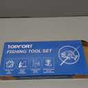 TOPFORT Fishing Gear Tool Kit - 7PC Saltwater Fishing Pliers Accessories Set - Fishing Equipment with Fish Knife Scissors Hook Remover Tools Line Cutter and Fish Lip Gripper - Fishing Gifts for Men