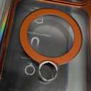 CASEKOO 360 Spin Magnetic Stand for iPhone 17 Pro Max Case [Fit for MagSafe][17FT Military Protection] Slim Hand-Polished Frame Titanium Alloy Sturdy Stand 6.9", Glossy Cosmic Orange