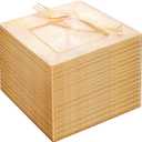 DaYammi 100Pcs Gold Glitter Dessert Plates Including 50Pcs Appetizer Plates 6",50Pcs Plastic Forks 5.7",Gold Glitter Plastic Square Plate for Party,Gold Salad Plate with Cake Fork for Birthday Wedding