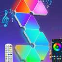 Triangle Light Panels, RGB Gaming Lights for Gaming Setup, DIY Triangle LED Wall Lights, APP and Remote Controlled, Music Sync for Gaming Room Bedroom Streaming, 12 Pack