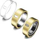 3 Pack Cover Compatible with Oura Ring Gen 4/Oura Ring Gen 3 Horizon/Heritage, Support Charging with Cover on, Anti-Scratch TPU Protector for Men Women (Size 6, Clear+Gold*2)
