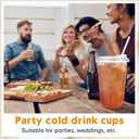 Ziliny 50 Pack 18 oz Clear Plastic Cups with Sip Lids & Straws, Disposable Pet Crystal Iced Coffee Cups with Lids for Coffee Smoothie, Milkshake, Cold Drinks