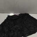 Avidlove Women's Pleated Mini Skirt Lace High Waisted Ruffles Lingerie Short Skirts Black S