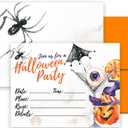 25 Adult Halloween Party Invitations 5x7 with Orange Envelopes Cocktail, Costume Party, Boos and Booze, Spooky Celebrations Witch Ghost Pumpkin Invites