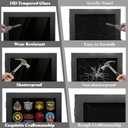 Pin Display Case 11 x 14 Solid Wood Military Shadow Box Medal Display with HD Tempered Glass for Army Bedge Award Velcro Patch Collection
