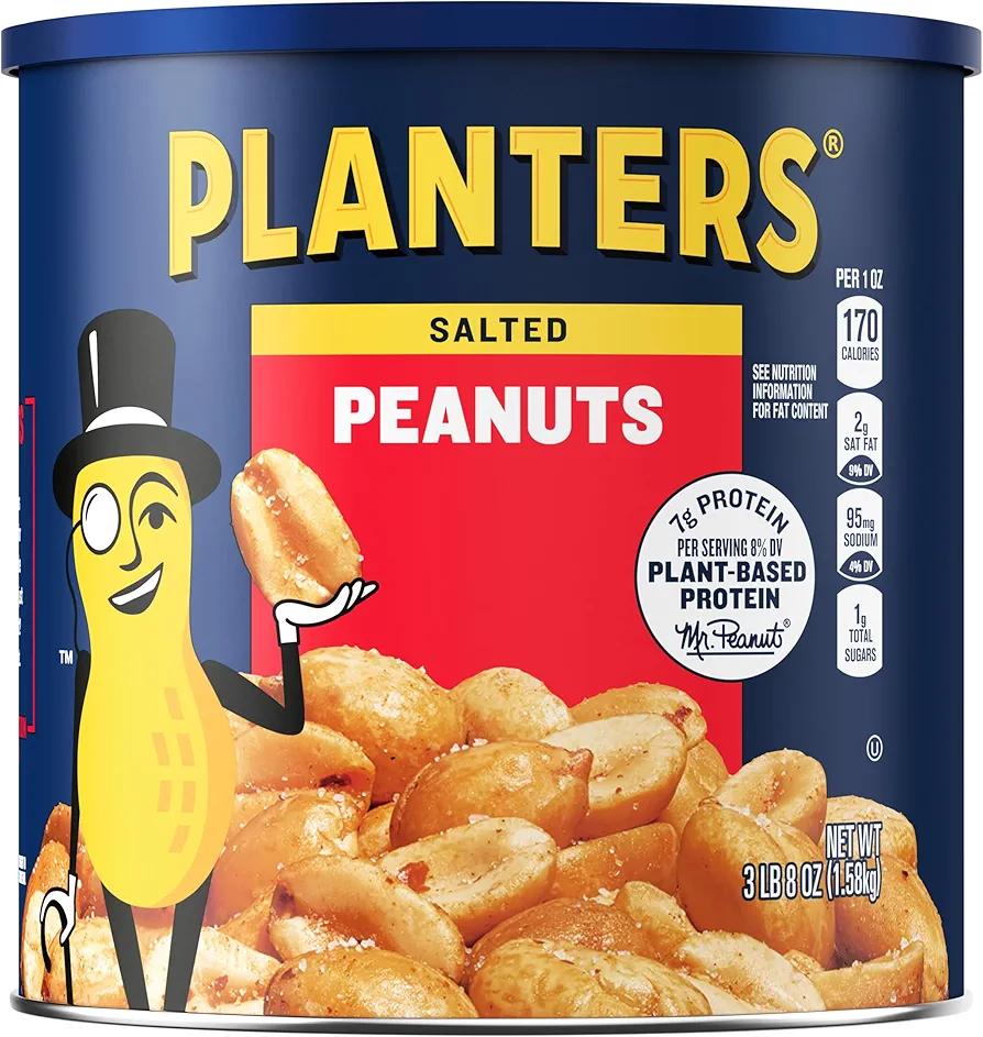 Planters Salted Peanuts (56 oz Canister), Best By: Nov.15,2027