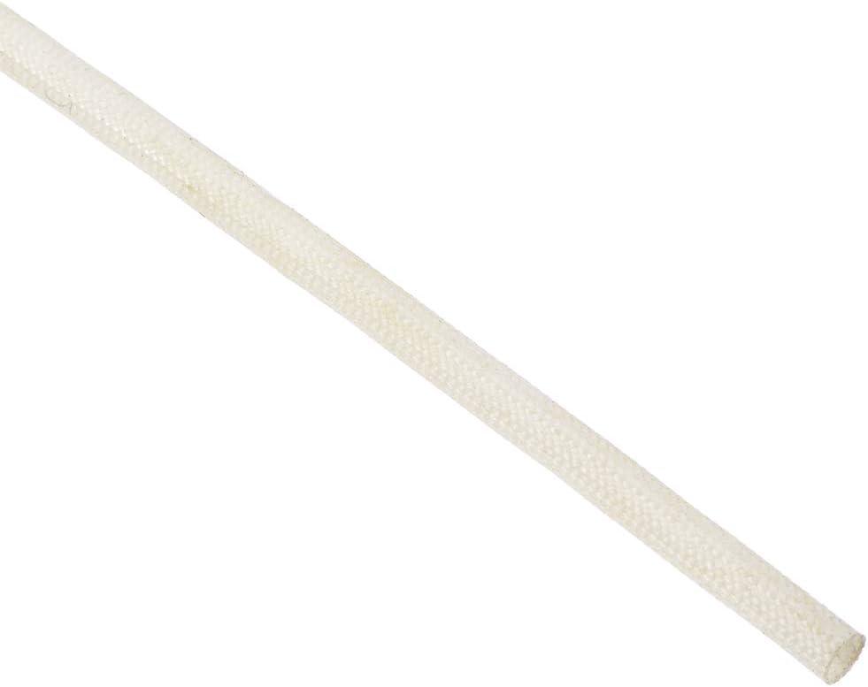 uxcell Insulation Braid Sleeve, 16.4Ft-2.5mm Silicone Fiberglass Sleeve Beige