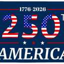America's 250th Anniversary Flag, 3 Ply Year American Anniversary Flag- Double Sided, 3x5 Ft, 250 Years Birthday Patriotic Decor for Outdoor, Front Door, Porch, Wall (A5)
