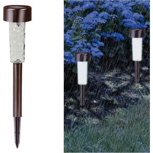 Crosslight Solar Powered Pathway Lights (4 Pack) - Stainless Steel Outdoor White LED Lights, Waterproof for Garden, Yard, Patio, Lawn, Walkway - Decorative Ground Stake Lighting | Bronze
