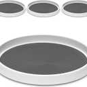 Set of 4, 10 Inch Non-Skid Lazy Susan Organizers - Turntable Rack for Cabinet, Pantry Organization and Storage, Kitchen, Fridge, Bathroom Makeup Vanity Countertop, Under Sink Organizing, Spice Rack