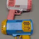 Bubble Machine, 2 Pack Bubble Gun for Toddlers, Toys for Kids 3 4 5 6 7 8 Years Old, Bubbles Maker Blower, Toy for Boys Girls Outdoor Indoor Birthday Wedding Party, Gifts for Ages 4-8 (Blue+pink)