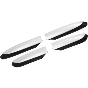 X AUTOHAUX 4Pcs Roof Rack Rail Cover End for Toyota RAV4 2013-2018 Roof Rack Rails End Cap Protection Exterior Cover Shell Silver Tone