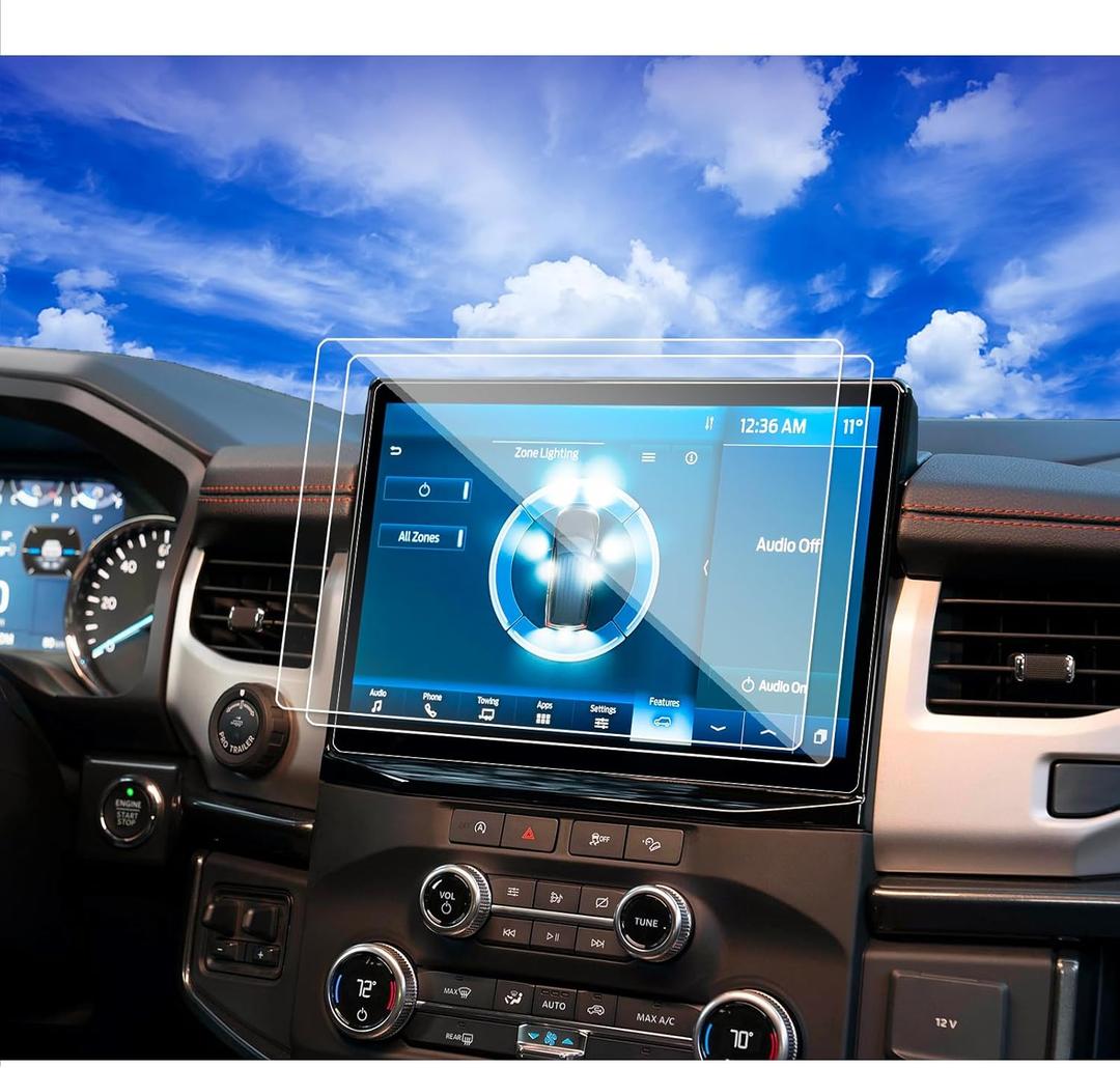 2pack 2024 Expedition Screen Protector for 2022 2023 2024 F ord Expedition Accessories XL STX/XLT/XLT MAX/Limited/Limited MAX/Timberline 12Inch 2024 Tempered Glass 12''