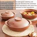 Unglazed Terracotta Ceramic Casserole Dish, Clay Pot, Earthen Pot Cookware with Lid for Dinner and Party, Stockpot for Rice Hot Pot, Stew, Bakeand Serve Oven Safe-Heat Resistant (1.3QT/1.4L)
