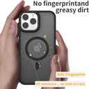 Gyizho Magnetic Case for iPhone 11 Pro Case [10FT-Grade Drop Tested & Compatible with MagSafe] Translucent Matte Back, Anti-Fingerprint Anti-Scratch 5.8 Inch, Black