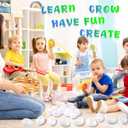 Yeshone 100 Pieces Egg Shakers Bulk Musical Instruments Percussion Maracas Egg for Kids Toys Plastic Shaker for Learning DIY Painting, Classroom Music, Rhythm(White)