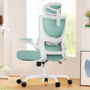 Marsail Ergonomic Office Chair: Office Desk Chair with High Back Mesh and Adjustable Lumbar Support Rolling Work Swivel Task Chairs with Wheel 3D Armrests and Headrest, 46.06 Inches X 23.62 Inches X 22.83 Inches