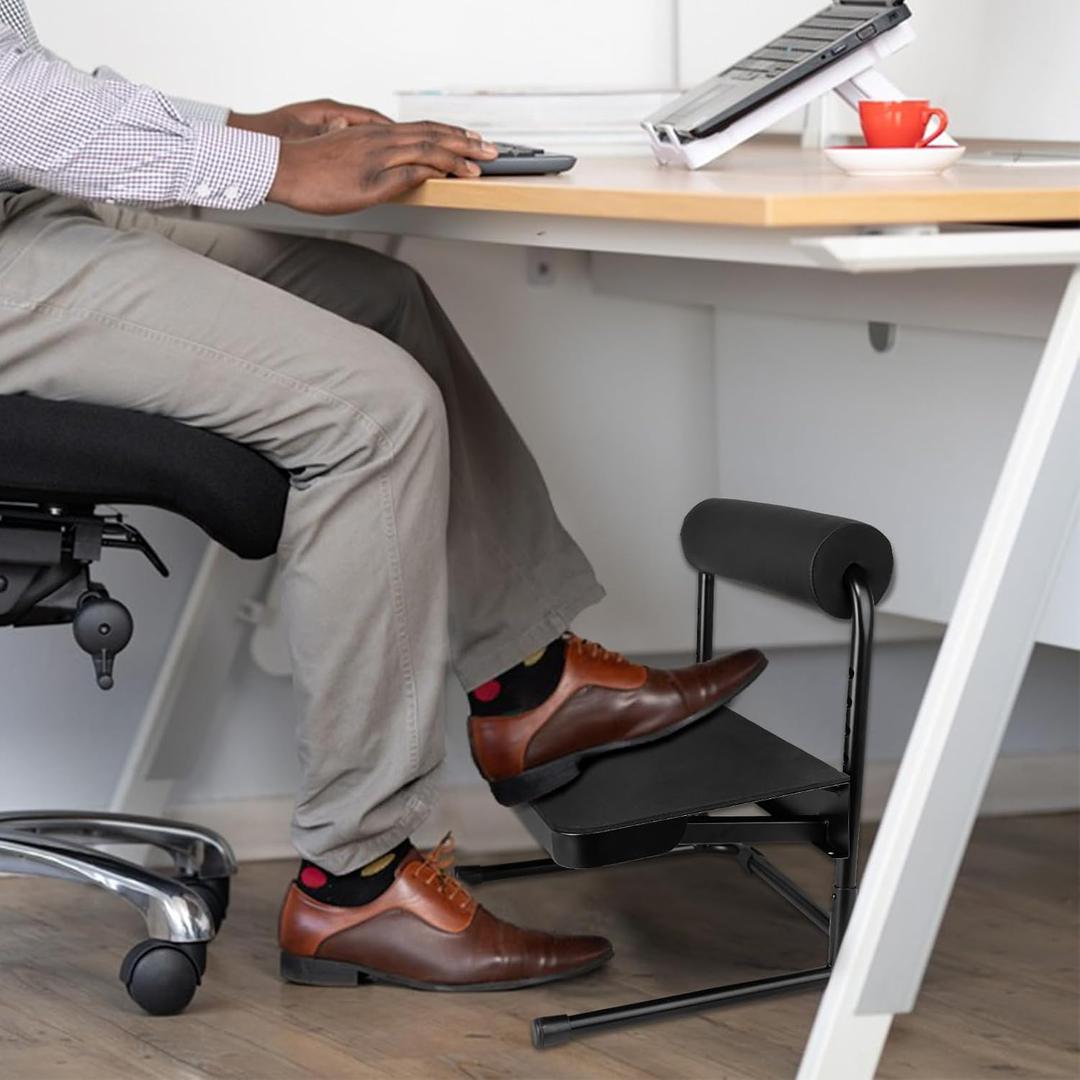 Adjustable Foot Rest Under Desk Footrest Leg Rest, 6 Height Positions Ergonomic with Relief Platform for Standing Desk