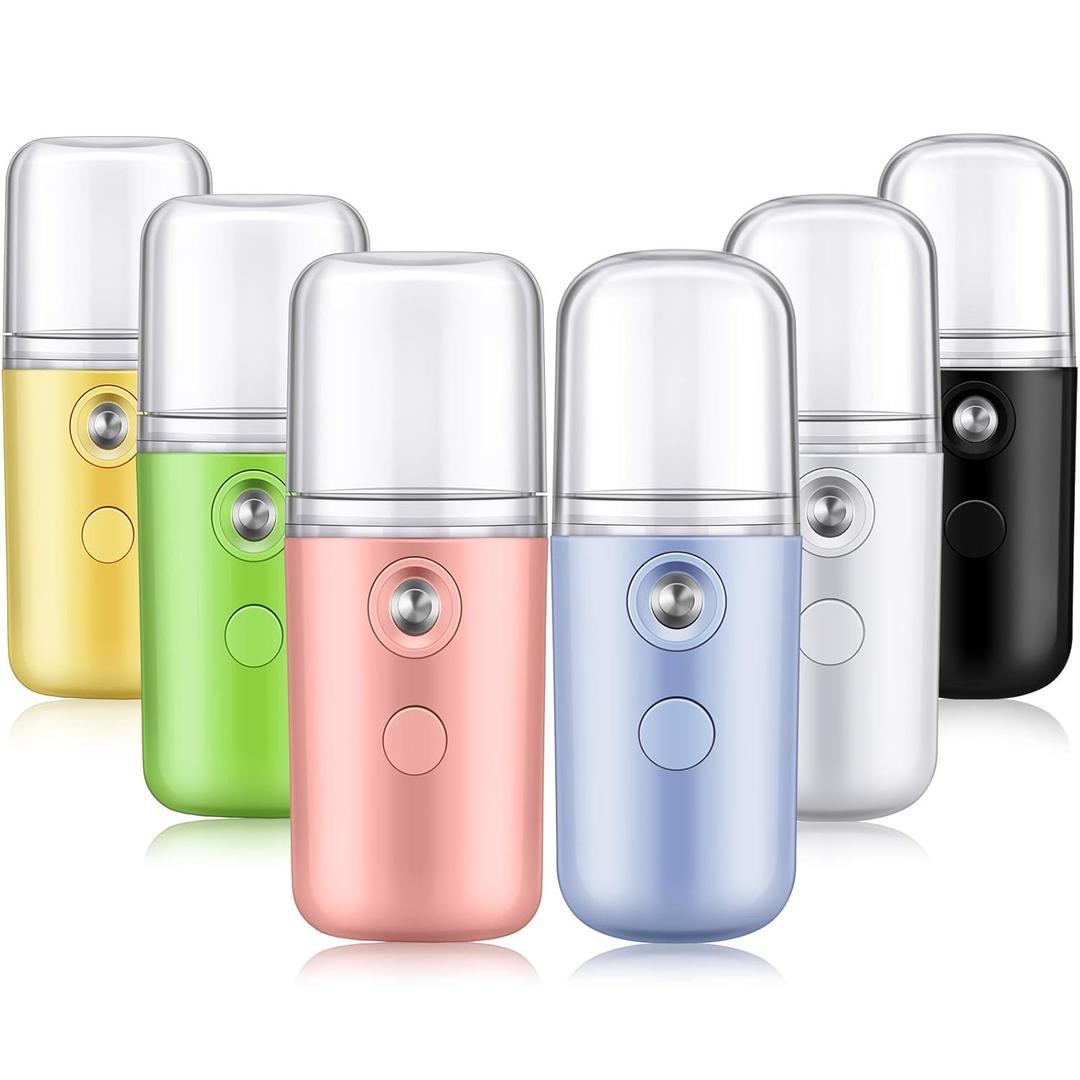 2-Pack Nano Facial Sprayer Portable Mini Facial Steamer USB Rechargeable Nano Facial Mister Handy Mist Sprayer Moisturising Face Humidifier for Makeup, Green