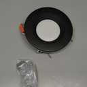 1 Pack Black 5/6 Inch LED Can Lights with Night Light, 5CCT Retrofit Recessed Lighting Selectable 2700K-6000K Dimmable, 12W=75W, 1200LM Downlight with Metal Smooth Trim-ETL and Energy Star (5CCT+NT-BK)