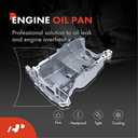 A-Premium Upper Engine Oil Pan Sump with Drain Plug Compatible with Toyota Corolla 09-19, Corolla iM 17-18, Matrix 09-14, Prius 10-15, Prius Plug-In 12-15, Prius V 12-18, L4 1.8L