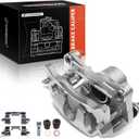 A-Premium Disc Brake Caliper Assembly with Bracket Compatible with Nissan Models - Altima 2013-2021, Leaf 2014-2017 - Front Left Driver Side
