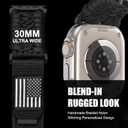 CAGOS Rugged Nylon Apple Watch Ultra 3/Ultra 2 Band for Men 49mm 46mm 45mm 44mm 42mm, Breathable Braided Nylon Strap Sport Loop Adjustable Wristbands for iWatch Bands Series 11 10 9 8 7 6 5 4 3 2 1 SE Ultra