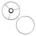 I Like That Lamp Wire Lamp Shade Rings with European Fitter (10” Diameter), Includes 2 Galvanized Steel Silver Drum Rings, Make DIY Table/Floor/Pendant Lamps, Compatible with most IKEA & Target Lamps