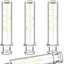 TrelaCo 4 Pack 20ml Reusable Glass Syringe with No Needle, Measurement and Dispensing Syringe Tools for Liquid Measuring, Feeding Pets, Oil or Glue Applicator