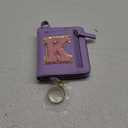 COSHAYSOO Unique Christmas Stocking Easter Basket Stuffer Gifts for Daughter Granddaughter Niece from Mom Grandma Auntie Small Wallet RFID Bifold Initial Chenille Letter K Purple (Lavender)
