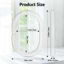 Resze 24 PCS Shower Curtain Rings, Plastic Clear Shower Curtain Hooks, C-Shaped Rings Hook Hanger Bathroom Shower Window Rod