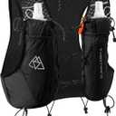 Haimont 10L Trail Running Hydration Vest with Soft Flasks | Reservoir Compatible, Bounce-Free Fit, Quick-Access Storage, Pole Carry, Whistle