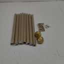 Curtain Rods for Windows 66 to 120 Inch, Gold Curtain Rod with 1 Inch Diameter, Adjustable Drapery Rods with Exquisite Finial for Living Room, Bedroom, Kitchen, Outdoor Patio, Gold