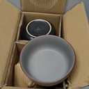 GBHOME Ceramic Dinnerware Sets for 4, 12 Pieces Stoneware Plates and Bowls Sets, Reactive Glaze Dishes -Scratch Resistant, Dishwasher&Microwave Safe-Brunnera Blue