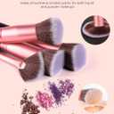 BESTOPE PRO Makeup Brushes 16 Pcs Makeup Brush Set, Blending Brush for Foundation, Premium Synthetic Powder Concealers Makeup Brushes for Eyes and Face, Eye Shadows Brushes, Eyeliner Make Up Brushes (Black)