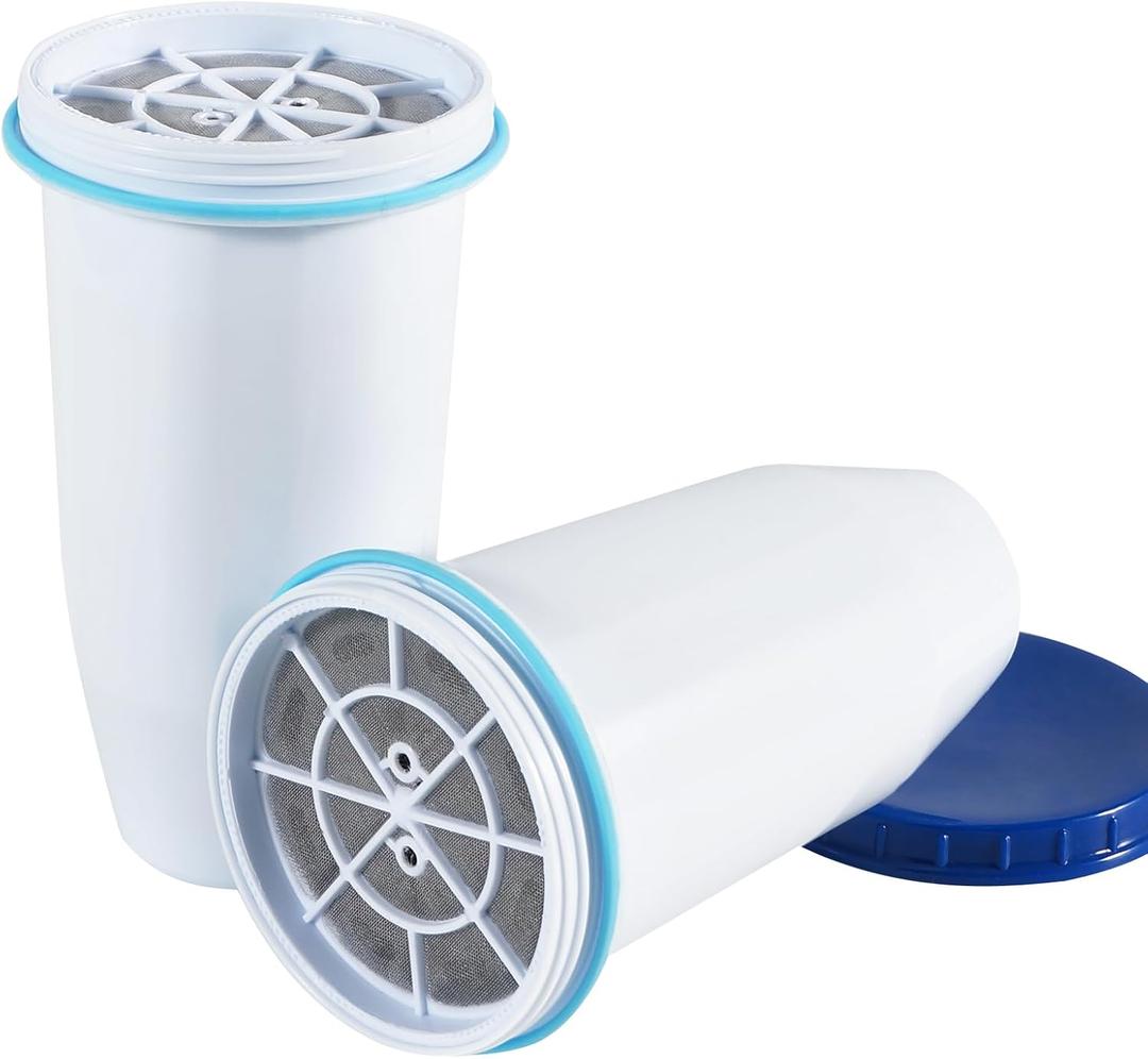 Recogwood 0 TDS Water Filter Replacement for Zero Pitcher & Dispenser | Upgraded 6-Stage Filtration | Removes 99.9% of Lead, Chromium, PFOA/PFOS | Compatible with ZR-001, ZR-004, ZR-017 | 2-Pack