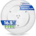 Microwave Plate Replacement 16.5 inch Fits F06014M00AP Panasonic Microwave Glass Plate - Exactly Replaces Rotating Microwave Turntable - Durable Oven Dish Tray For Better Reheating and Cooking