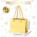 Fainne 24 Pcs Gold Mini Gift Bags with Handle Gift Card Bags Bulk Extra Small Paper Party Favor Boxes Tiny for Mother's Day Wedding Baby Shower Birthday Wrapping Supplies, 4.7 x 3.9 x 2.3 Inch