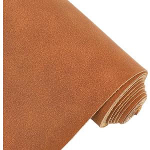 53.5 x 11.8 Inch Brown Frosted PU Leather Sheet 0.7mm Faux Suede Leather Fabric Solid Color Soft Scratch-Resistant Waterproof Synthetic Leatherette Roll for DIY Crafts Upholstery Furniture