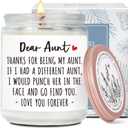 Lavender & Eucalyptus Scented Candle Gift for Auntie, Dear Aunt Thanks for Being My Aunt, Aunty Birthday Candles Gifts Ideas, Thanksgiving Christmas Wedding Mothers Day Candles for Auntie-11