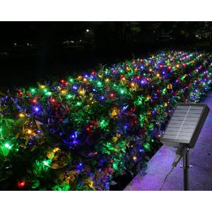 iBaycon 4ft 6ft Solar Net Mesh Lights, Solar Powered Christmas Net Light Outdoor Waterproof, 8 Modes Bush Netting Lights for Xmas Trees, Party, Garden, Outdoor Decorations (Multicolor, 1P Pack