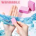 200 Pcs Mini Nail Buffer Blocks Bulk Sponge Double Sided Buffing Sanding Block Manicure Tools Bulk Nail File for Acrylic Nails and Natural Nails(100/180,Pink)